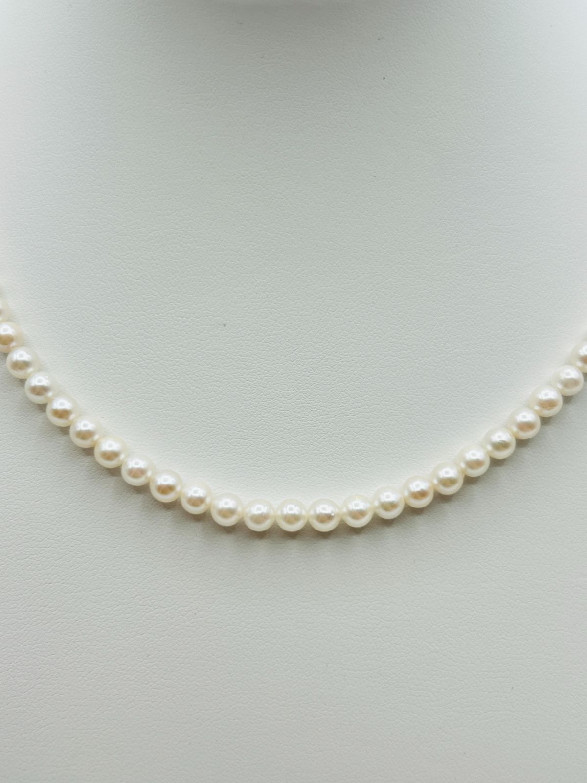 アコヤ パール 真珠 無調色 ネックレス SV シルバー 4.5~5.0mm AKOYA NATURAL