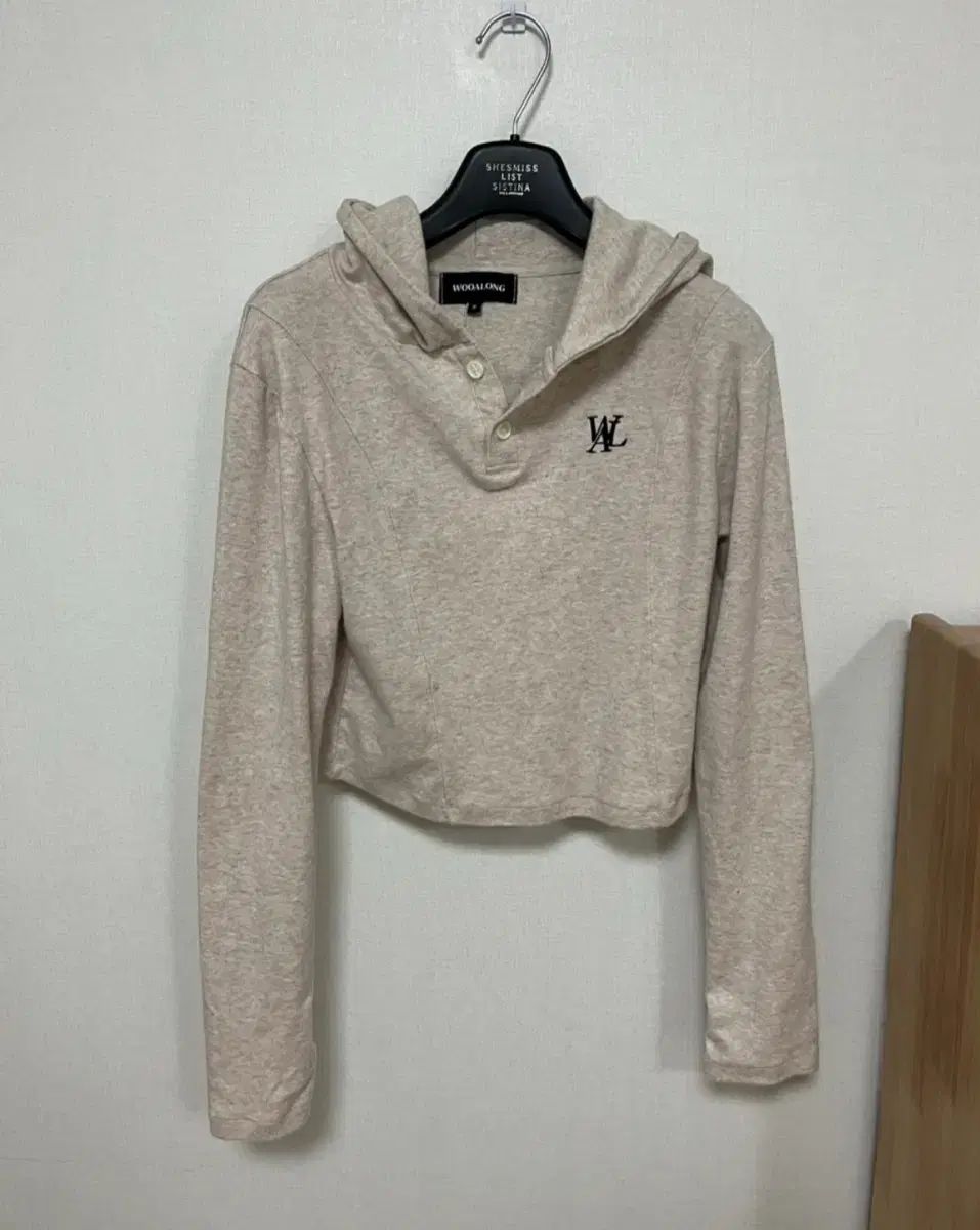 WOOALONG ウアロン フード クロップドTシャツ S