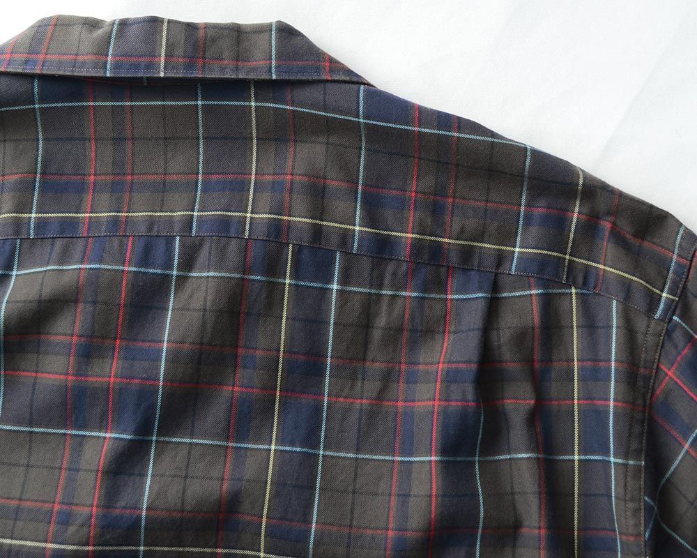 チェック柄BONNARD|ボナード オープンカラーシャツLサイズrl-008