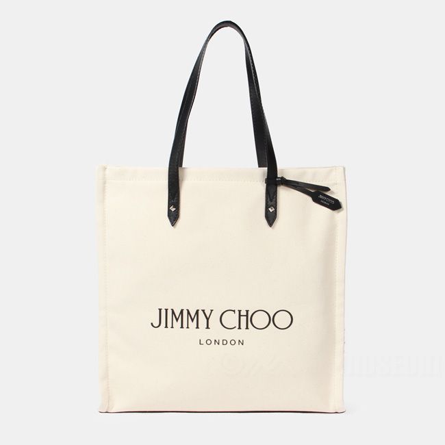 新品未使用】 JIMMY CHOO ジミーチュウ LOGO TOTE キャンバス トート