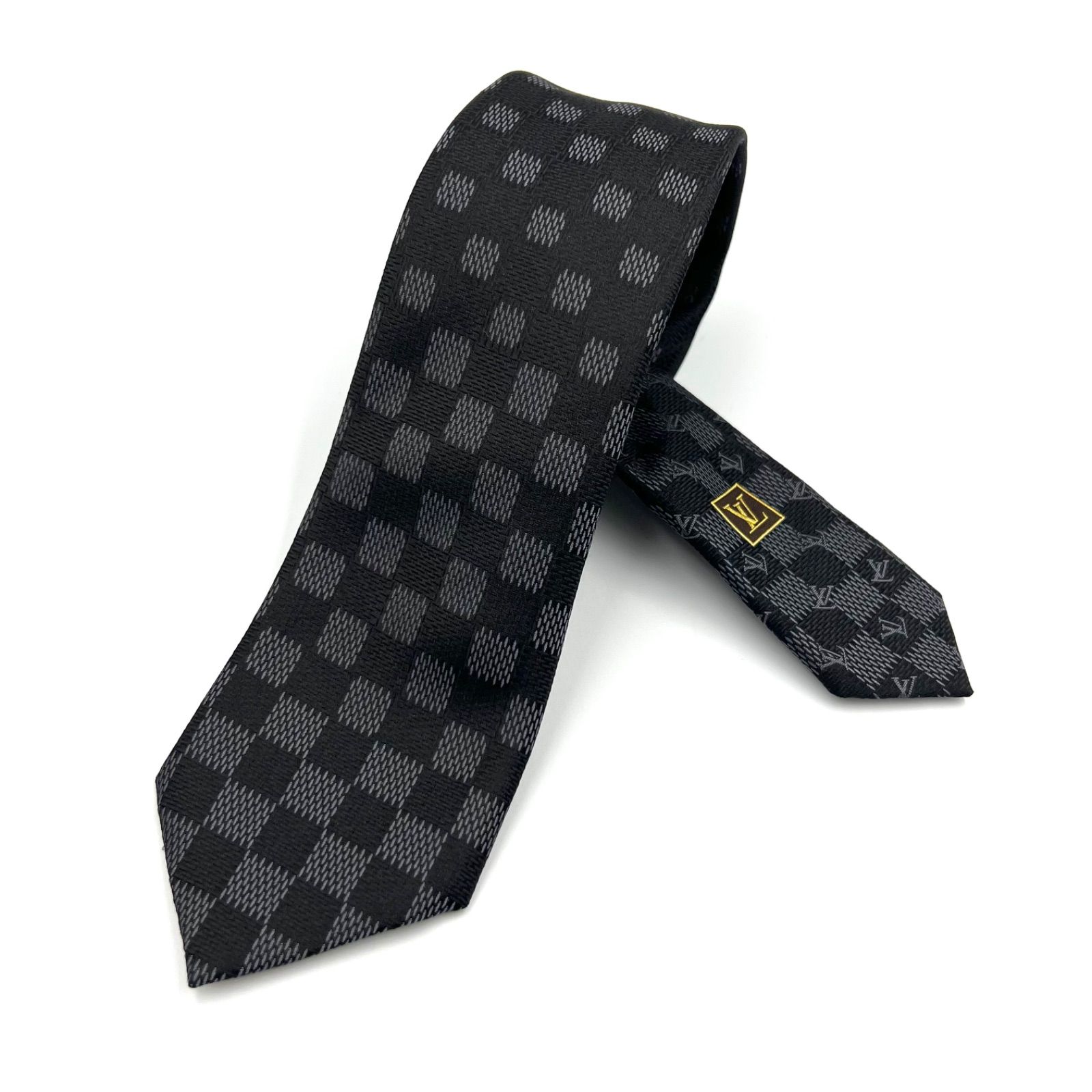 ネクタイ☆黒ダミエ LOUIS VUITTON ルイヴィトン ネクタイ | ダミエ