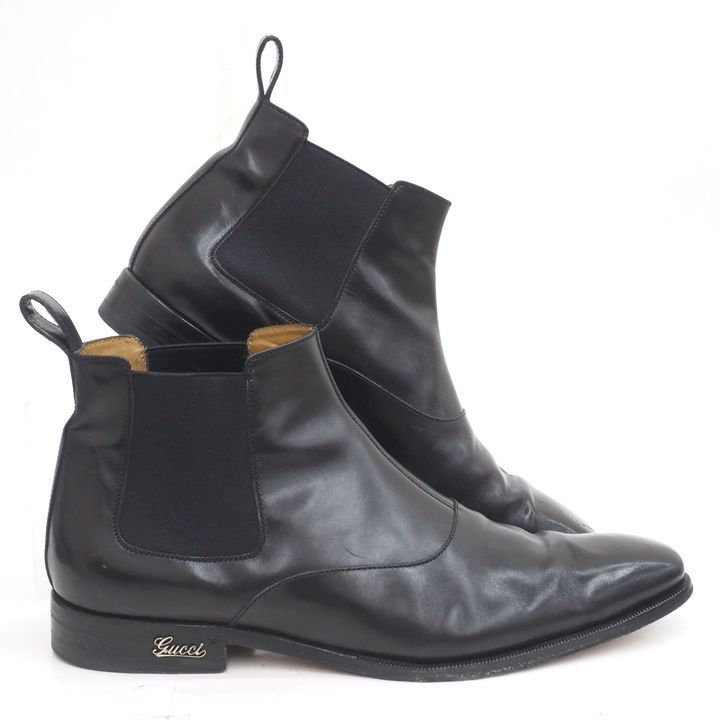 GUCCI／サイドゴアブーツ カーフレザー黒サイズ6 （25cm相当）09-10 GUCCI／サイドゴアブーツ カーフレザー黒サイズ6 （25cm相当）09