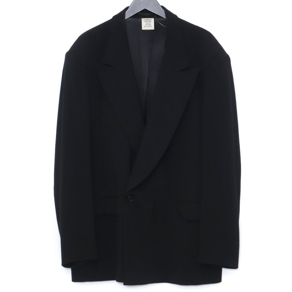 ICV FEEL ブラック ダブルブレストジャケット Mサイズ VETEMENTS オーバーサイズダブルブレストジャケット Mサイズ