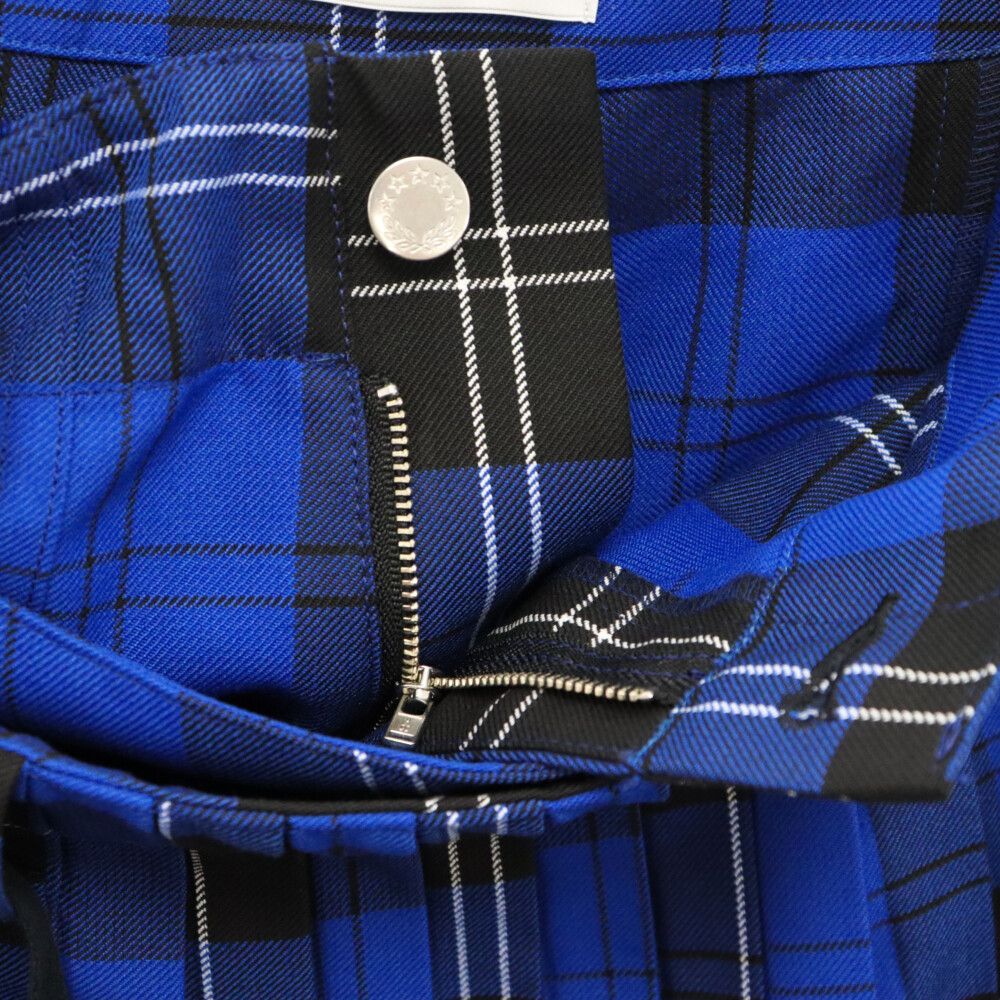 KIDILL (キディル) 23AW FOLD PLEATS PANTS BRITISH TARTAN BLUE KIDILL (キディル) 23AW FOLD PLEATS PANTS BRITISH TARTAN BLUE