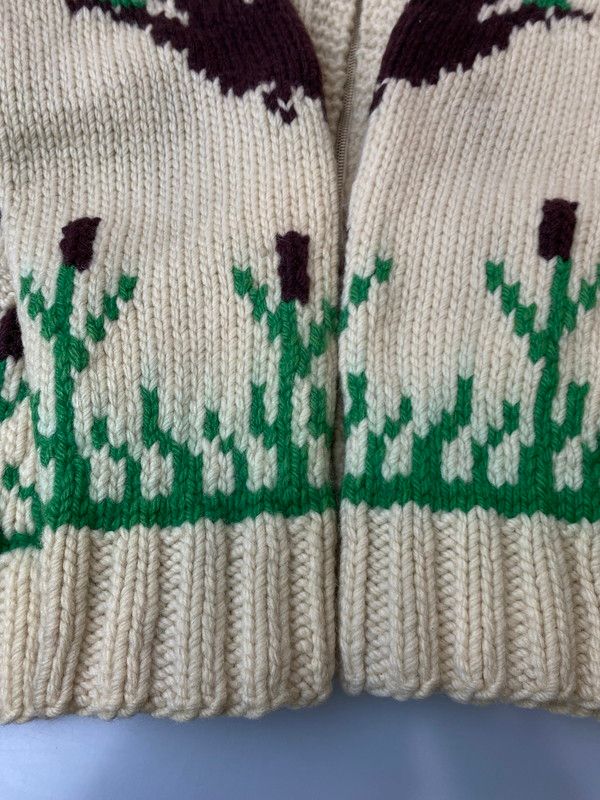 中古品】 VINTAGE 60S DUCK PATTERN COWCHIN KNIT カウチンニット