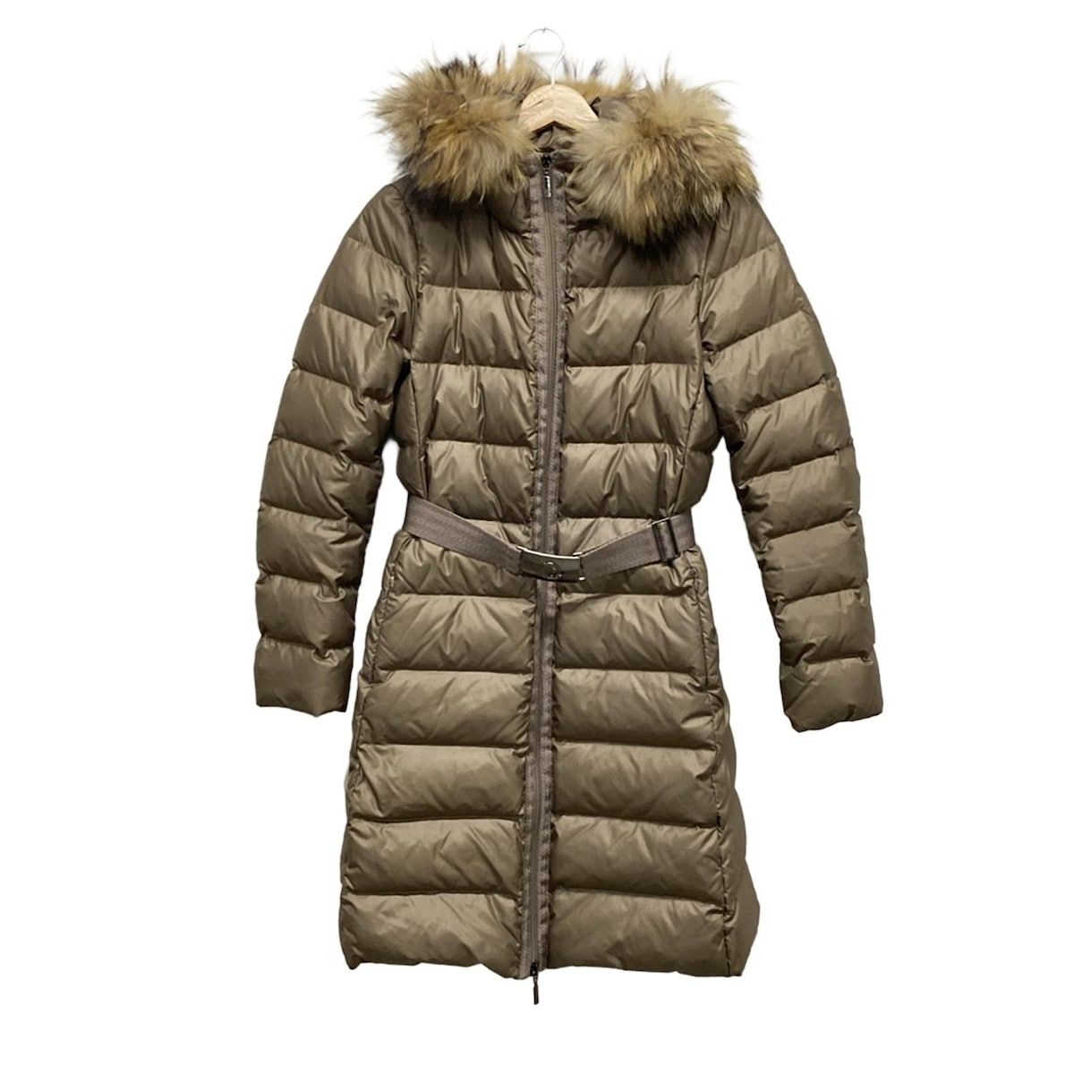 MONCLER モンクレール ダウンコート サイズ0 XS レディース NANTESFUR ナンテスファー ベージュ 長袖 冬