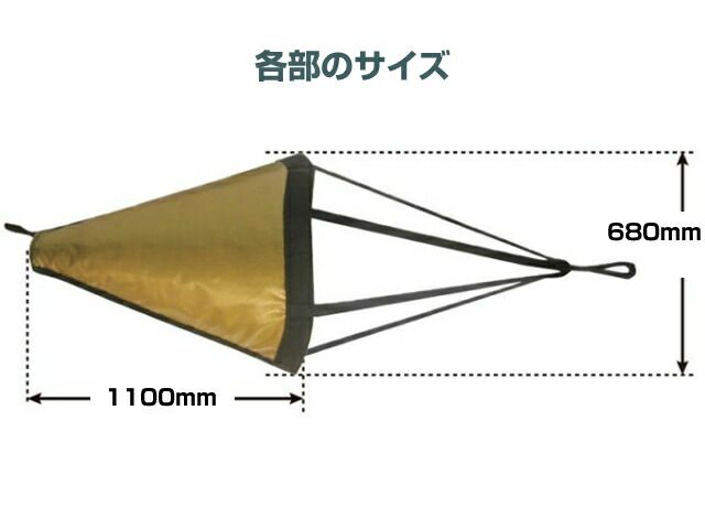 【在庫限り】BMO JAPAN シーアンカー L 10073 ビーエムオー イカリ 錨 anchor パラシュート型 水の抵抗 スピード緩和 小型 プレジャーボート ゴムボート 手漕ぎボート スモールボート フィッシングボート サップ SUP