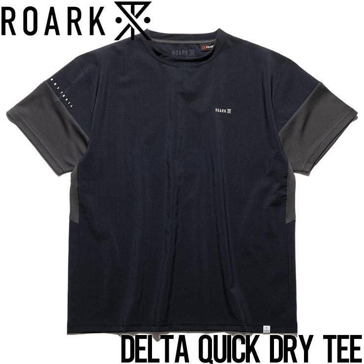 速乾 清涼 半袖Tシャツ THE ROARK REVIVAL ロアークリバイバル DELTA QUICK DRY TEE - w|Polartec RTJPD1020-DGY 日本代理店