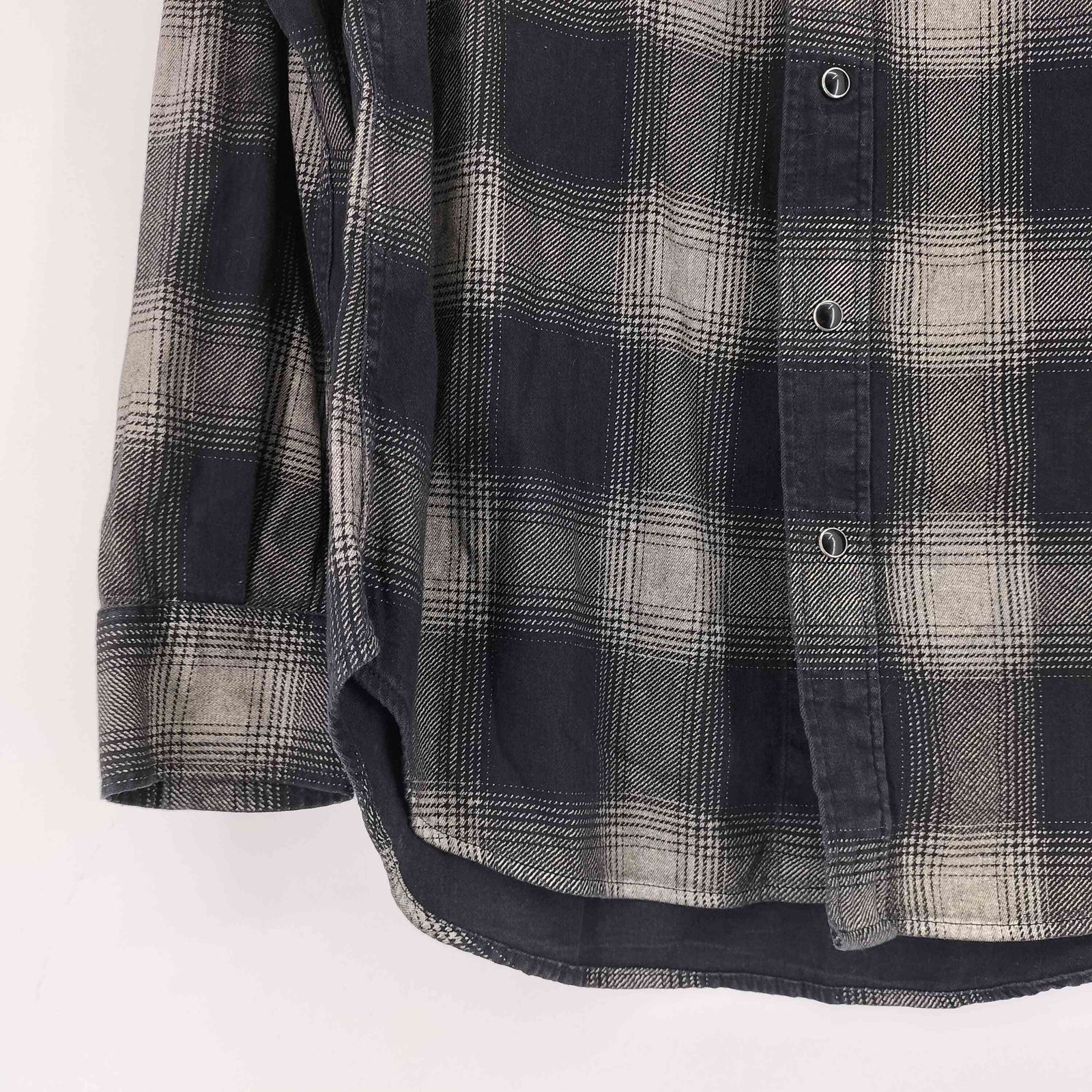 マインデニム長袖チェックシャツ即発送 Distortion Ombre Check Flannel Over SH | MINEDENIM(マイン
