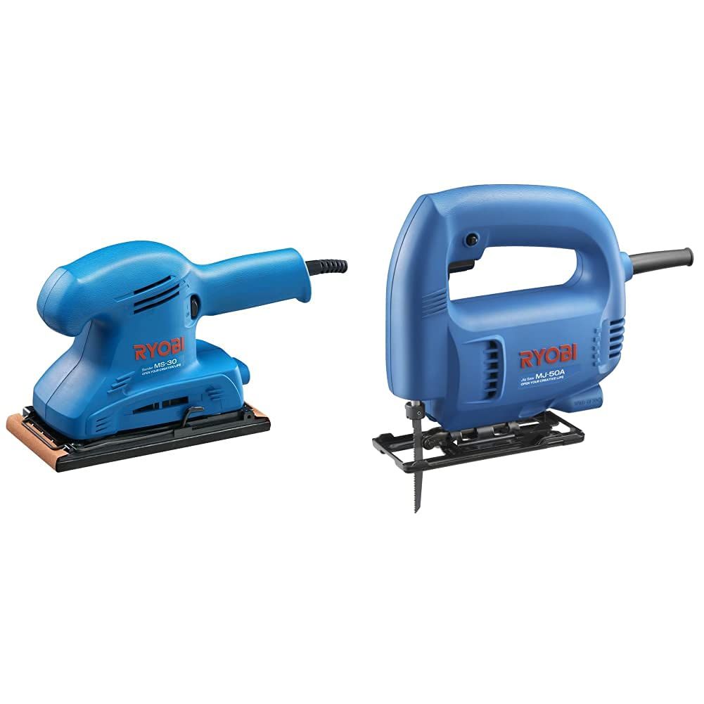 リョービ RYOBI サンダ MS-30B 93×228mm 636432A - RYOBI ジグソー MJ-50A 615918A セット買い