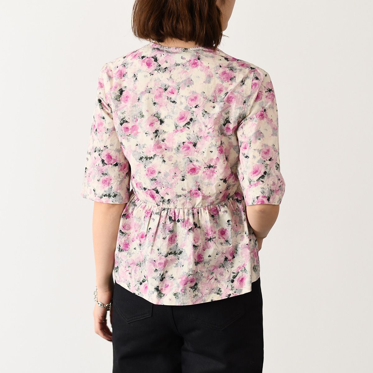 GANNI フラワープリント Printed Cotton ペプラム GANNI フラワープリント Printed Cotton ペプラム GANNI｜フラワー
