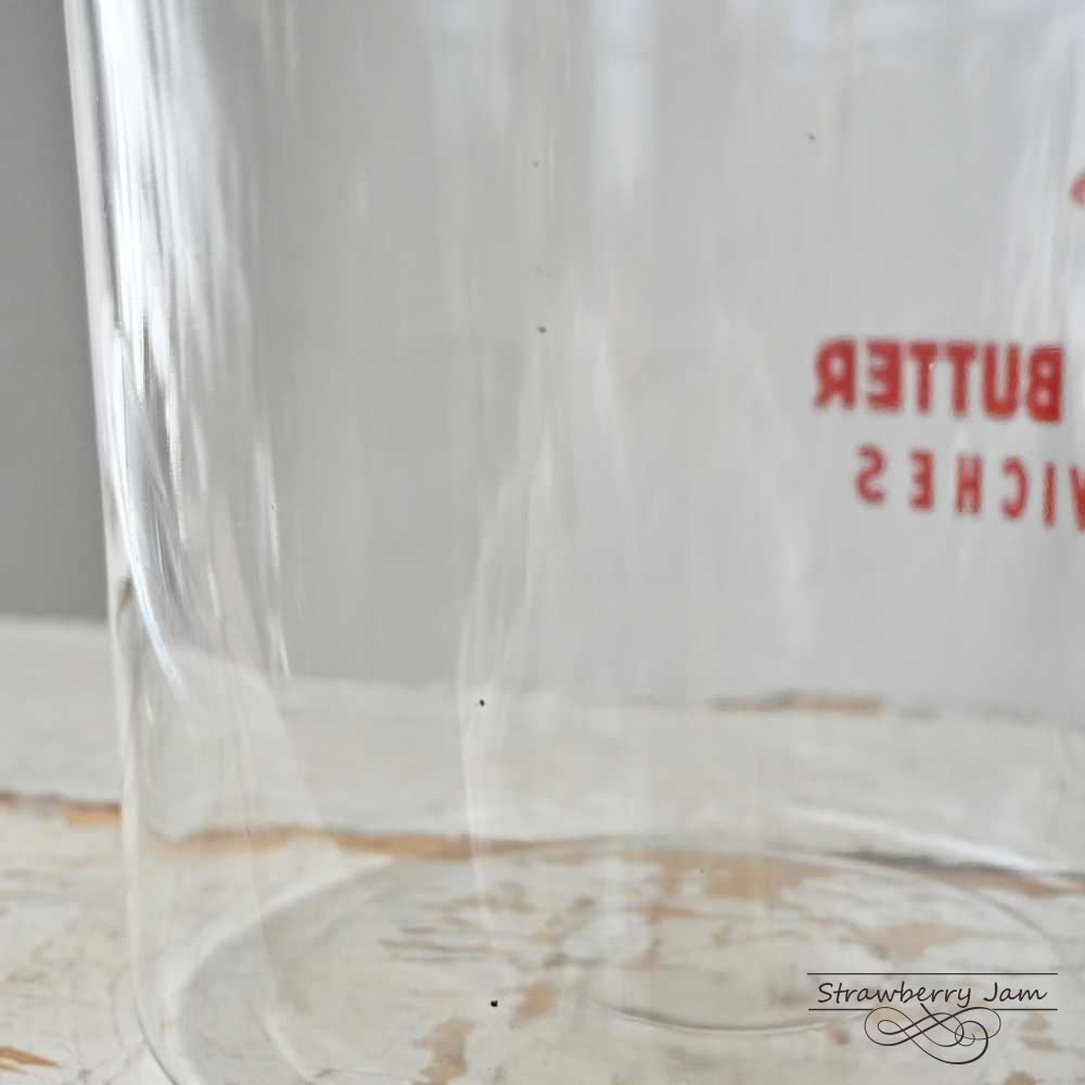 IKI-560 アメリカヴィンテージ ガラスジャー ピーナツバター お米入れ