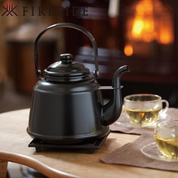 レトロホーローケトル ブラック マット仕上げ 41302 ファイヤーサイド