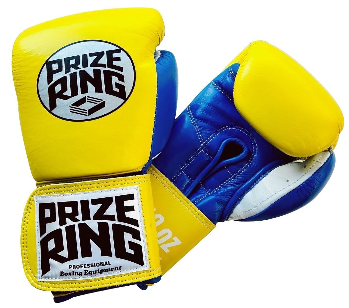 RING プライズリング Professional 5.0 ボクシンググローブ PRIZE 本革製 青|黄色 10oz