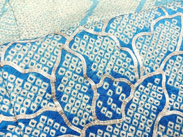 平和屋着物○豪華振袖 駒刺繍 絞り 牡丹文 暈し染め 正絹 逸品