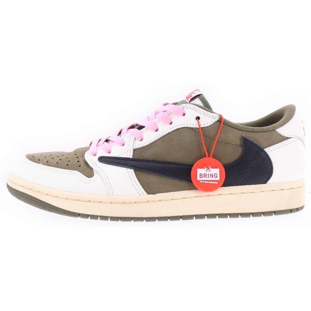 NIKE (ナイキ) ×TRAVIS SCOTT AIR JORDAN 1 LOW OG SP REVERSE OLIVE DM7866-200 トラビススコット エアジョーダン1 ローカットスニーカー リバースオリーブ US9/27cm