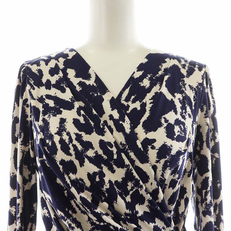 ケイミー kay me ワンピース ロング丈 長袖 カシュクール 総柄 9