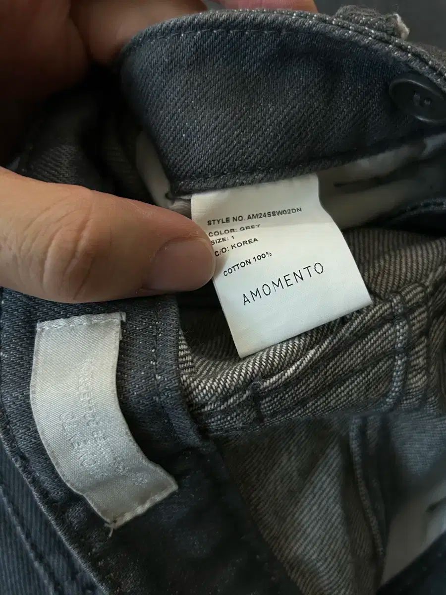 AMOMENTO アモーメント 24ss ストレート デニム グレー DECORATOM_COM_BR