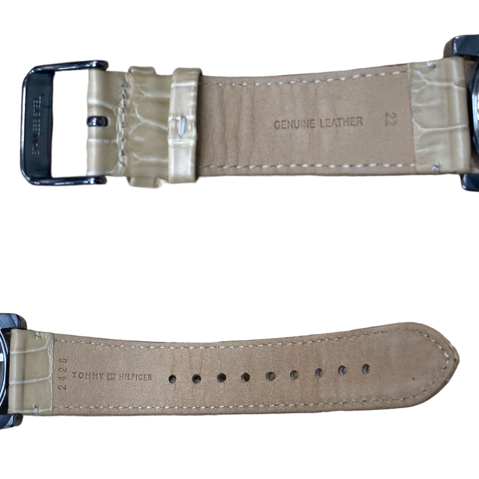 TOMMY HILFIGER (トミーヒルフィガー) アナログ腕時計 レザーベルト TH.329.1.34.2702 1710399 ベージュ ...