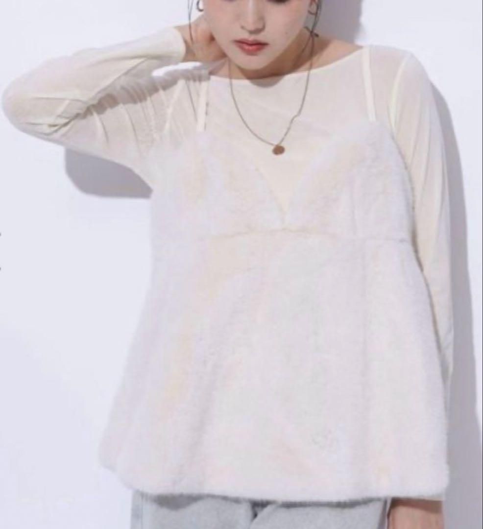 ファーキャミソール