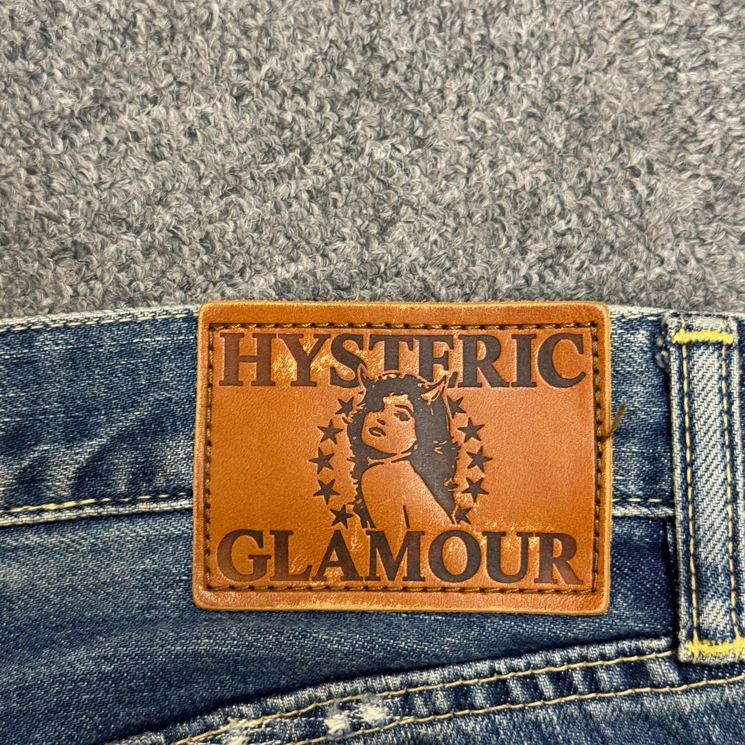 HYSTERIC GLAMOUR VSR加工 スタッズデニムパンツ セルビッチジーンズ 