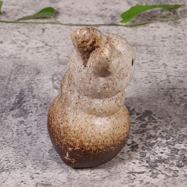 信楽焼 うさぎ 置物 玄関 かわいい 陶器 ウサギ 兎 縁起物 焼き物