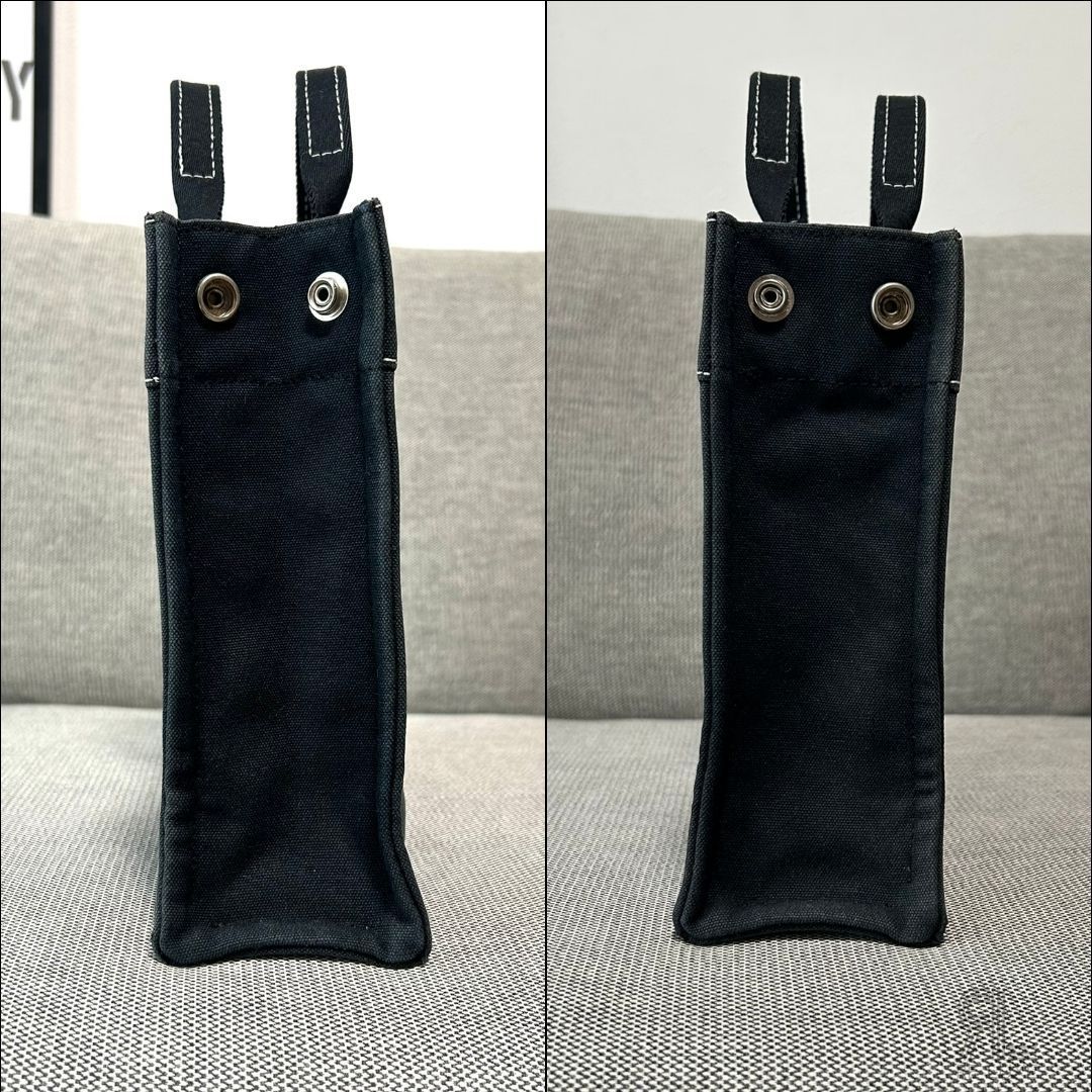 色褪せあり✦定番人気色✦HERMES ドーヴィル PM BLACK 黒 トートバッグ 
