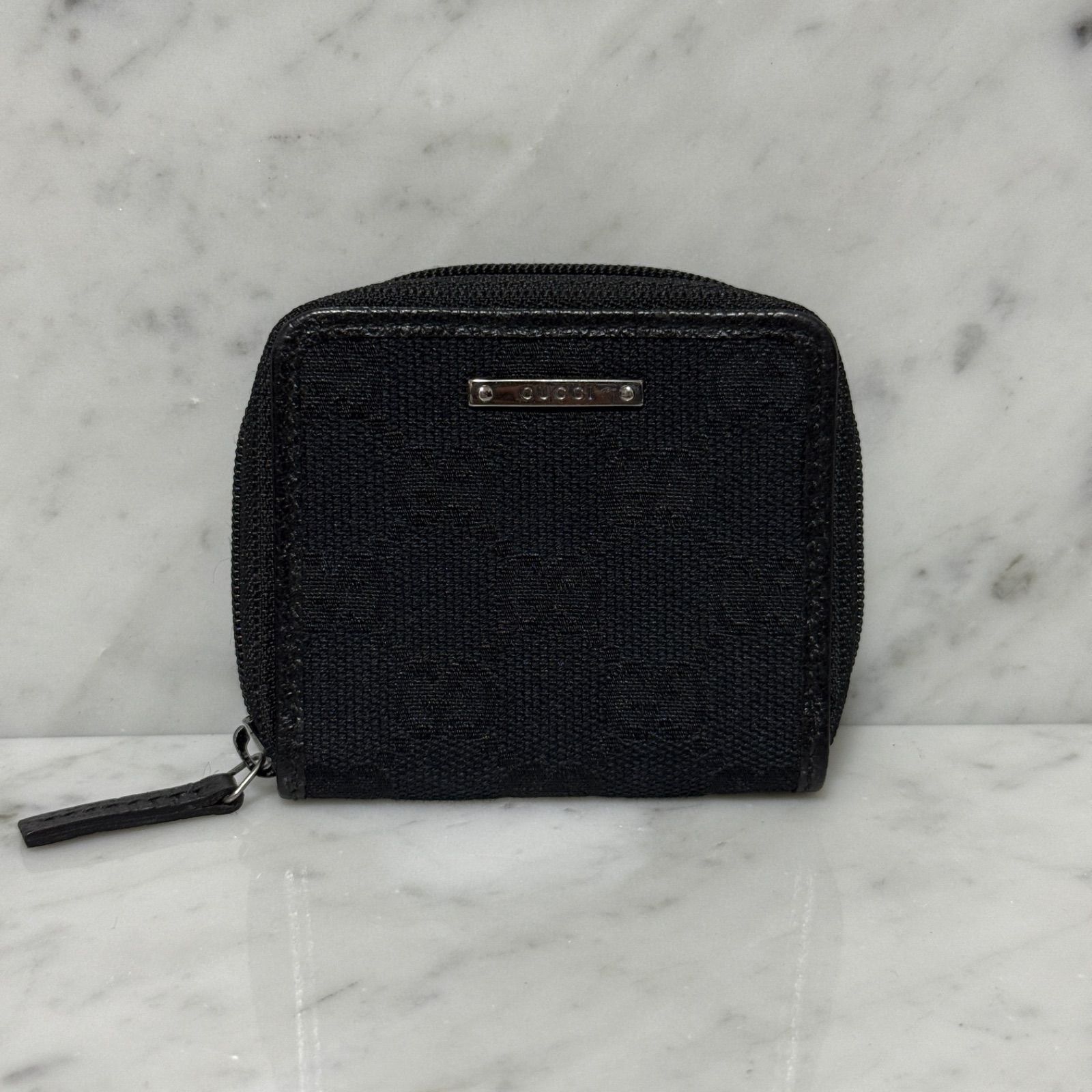 美品 GUCCI グッチ コインケース 小銭入れ ブラック 黒 キャンバス GG 