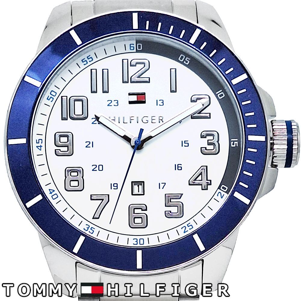 新品】トミーヒルフィガー 腕時計 時計 メンズ ホワイト 文字盤