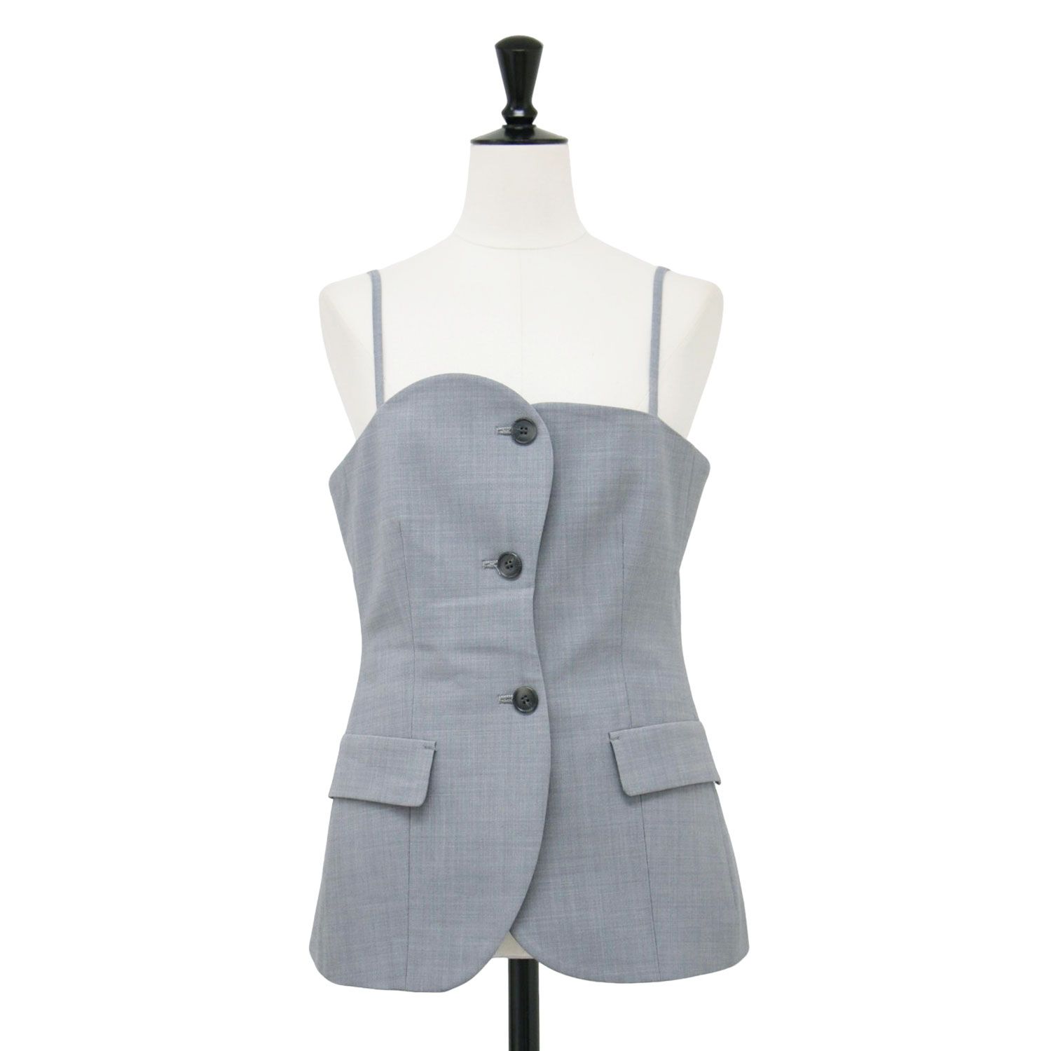 美品】LE CIEL BLEU ルシェルブルー ビスチェ グレー サイズ:36(S 