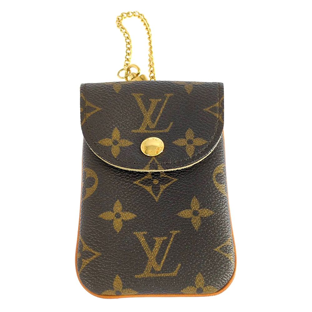 LOUIS VUITTON ルイヴィトン モノグラム･エテュイテレフォンヌ･バッグチャームバッグアクセサリー|M66546|ブラウン|翌日配送可 ♀ A レディース 590855