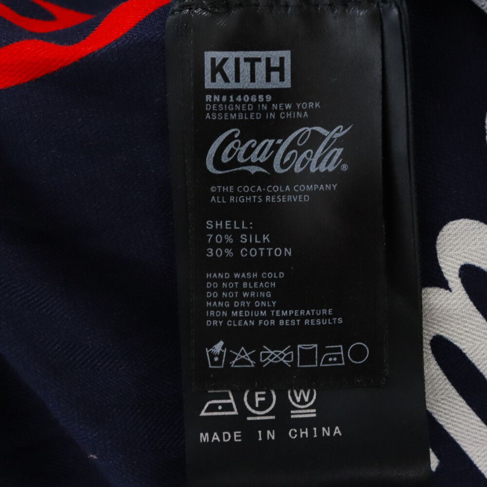 Coca-Cola (コカコーラ) PRINTED SHORT NAVY コカ コーラ プリント セットアップ 半袖 シャツ ショート パンツ  ネイビー KITH KH6378