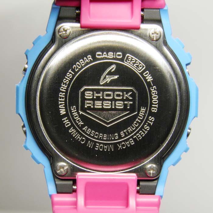 【美品】G-SHOCK DW-5600TB-4BJF THROWBACK1983 G-Shock DW-5600TB-4BJF PINK & BLUE Throw Back 1983 series