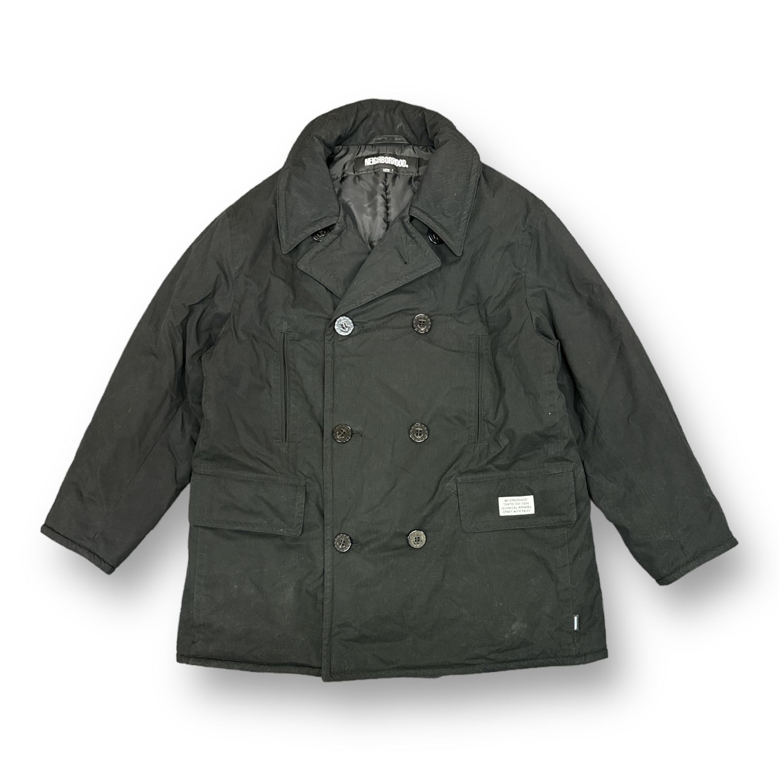 美品 NEIGHBORHOOD 22AW PUFF PEA COAT. 222TSNH-JKM06 中綿 パフ P 