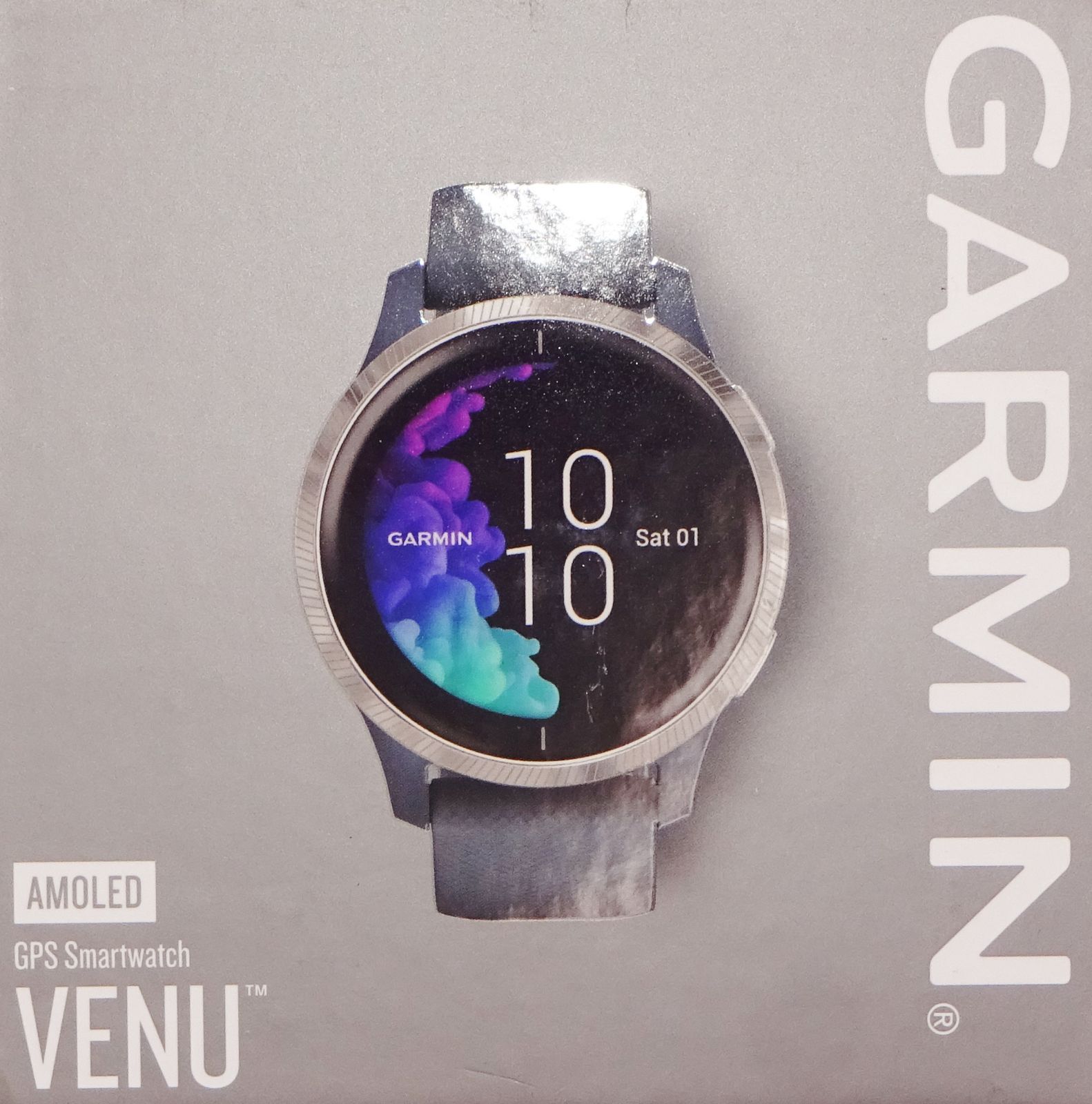 Garmin Venu GPS スマートウォッチ シルバー / ダークグレー健康