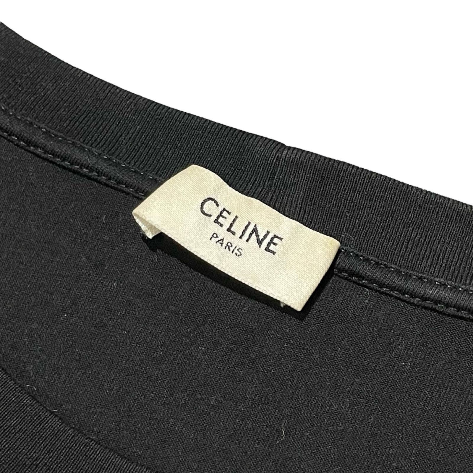 セリーヌ CELINE スタッズ ロゴ 半袖 Tシャツ ブラック / 黒