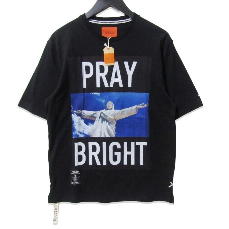 未使用 DECOYu0026CO. デコイアンドシーオー Pray Bright S/S Tシャツ D63500 半袖Tシャツ プリント 中国製 ブラック 黒 M タグ付き 27108581