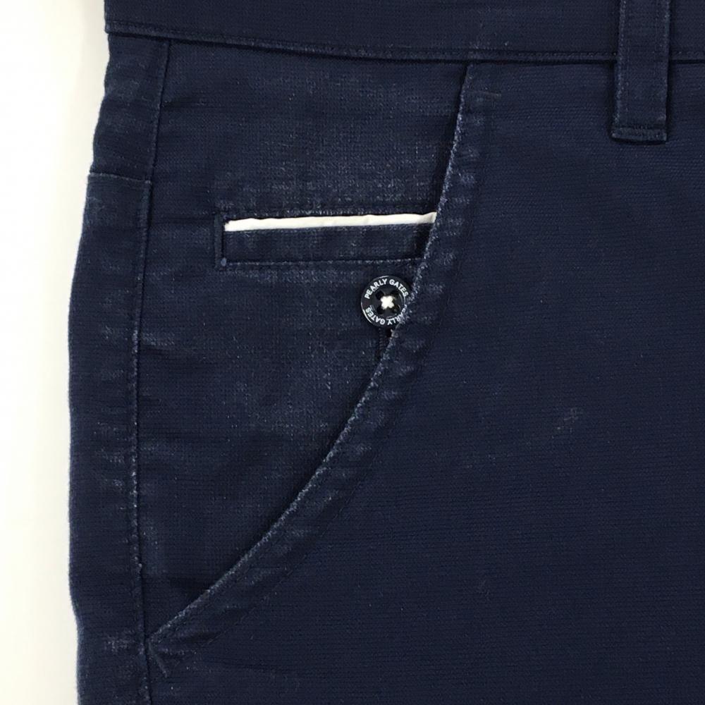 パーリーゲイツ パンツ ネイビー ロゴ白 色褪せ メンズ 3(S) ゴルフ