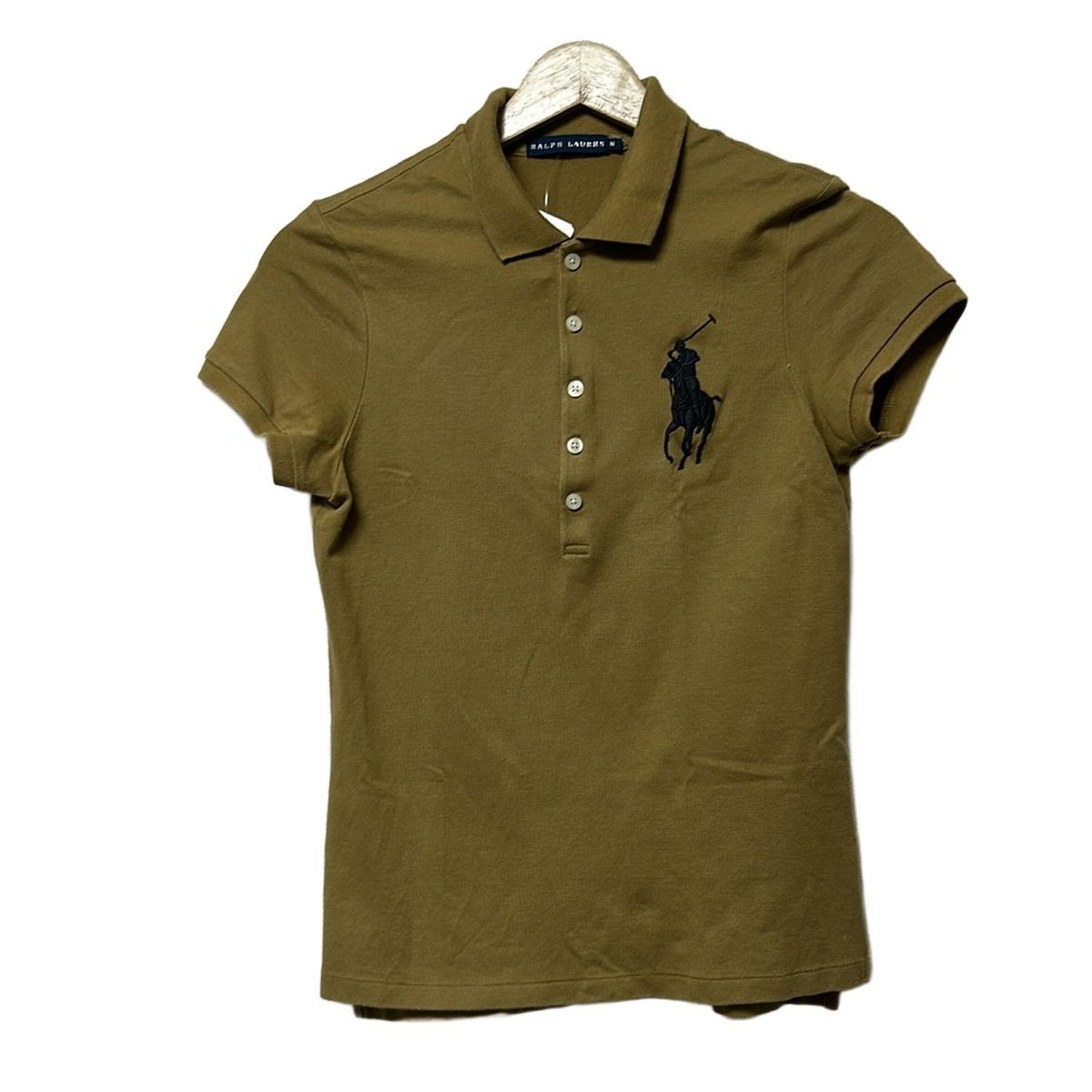 【よね】新品　ポロラルフローレン  ポニーマーク　ベージュ　ポロシャツ RalphLauren(ラルフローレン) 半袖ポロシャツ サイズM