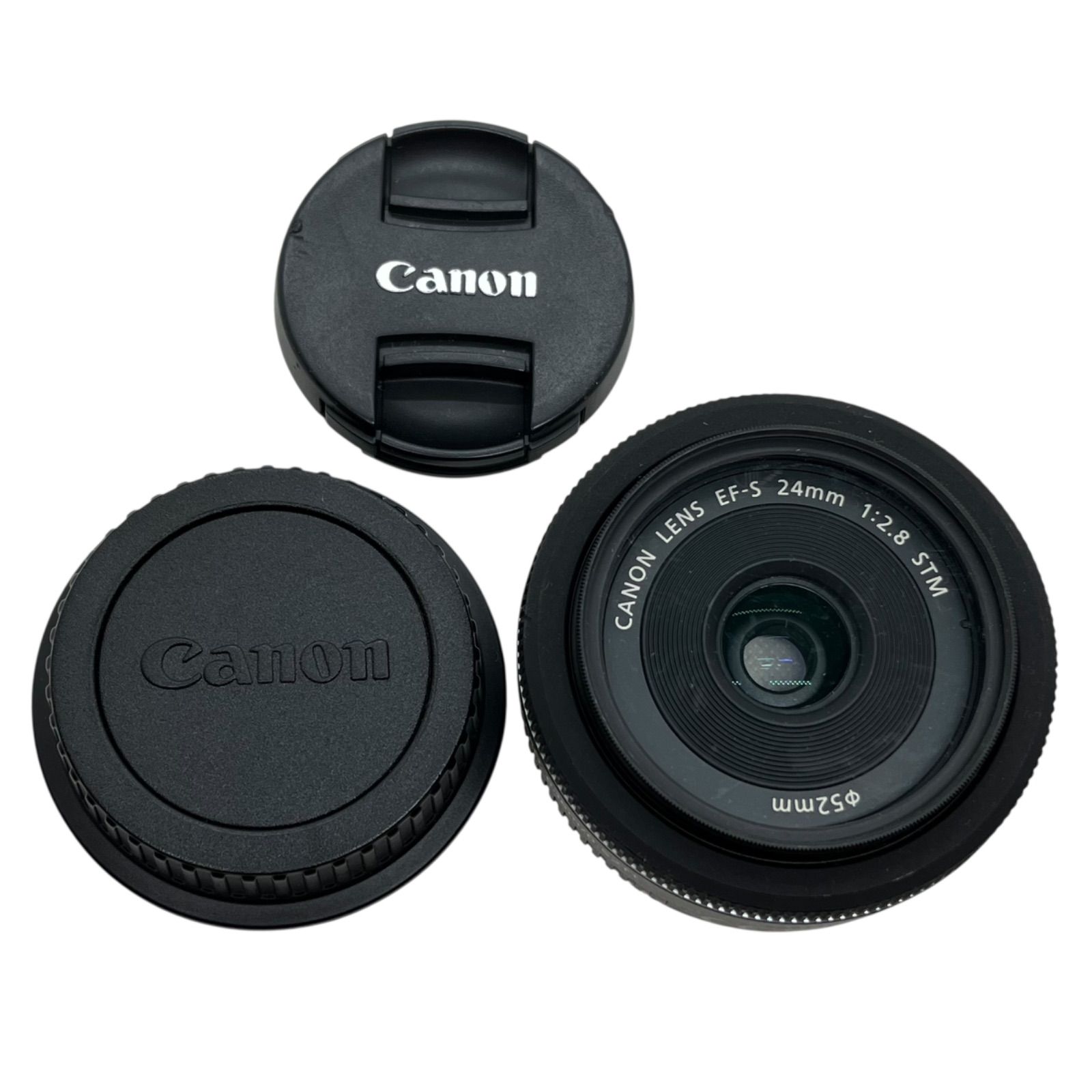 動作確認済み Canon EF-S 24mm F2.8 パンケーキレンズ キヤノン24mmパンケーキレンズ「EF-S24mm F2.8 STM」。薄くて軽く