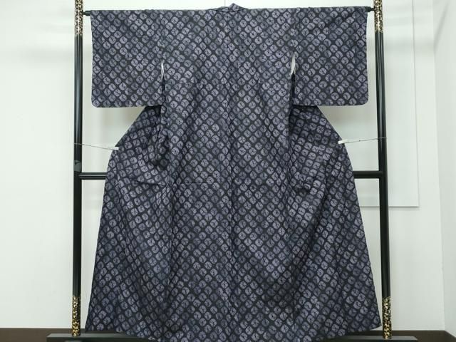 平和屋着物 上 紬 単衣 絞り CZAA3861s5