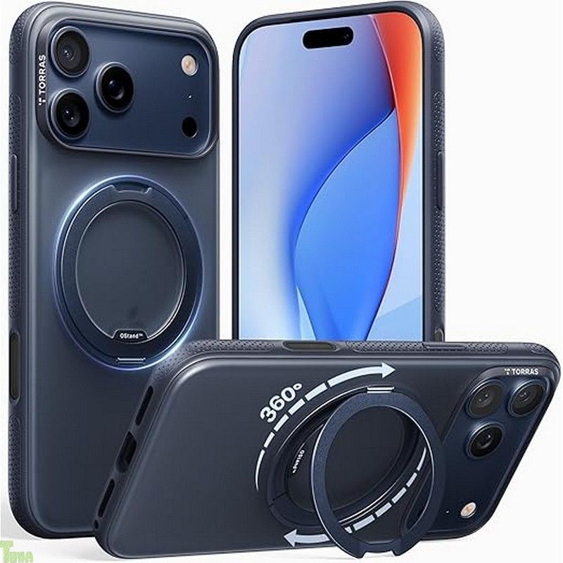 TORRAS iPhone 17 Pro Max 用ケース カチカチ 多機能360度回転スタンド リング Ostand O3 Fitness MagSafe対応 米軍MIL規格耐衝撃 スタンド 指紋防止 黄変防止 カメラコントロールボタン付き スト