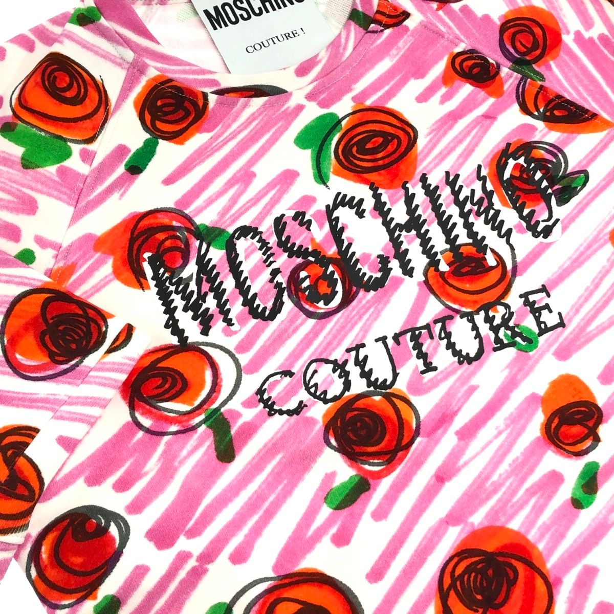 MOSCHINO モスキーノ 花柄 スウェット ワンピース サイズ:42