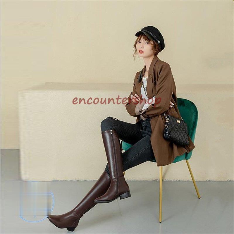 ローヒールブーツ