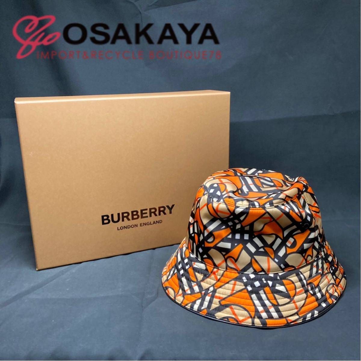 中古 BURBERRY モノグラム バケットハット 8056546 メンズ