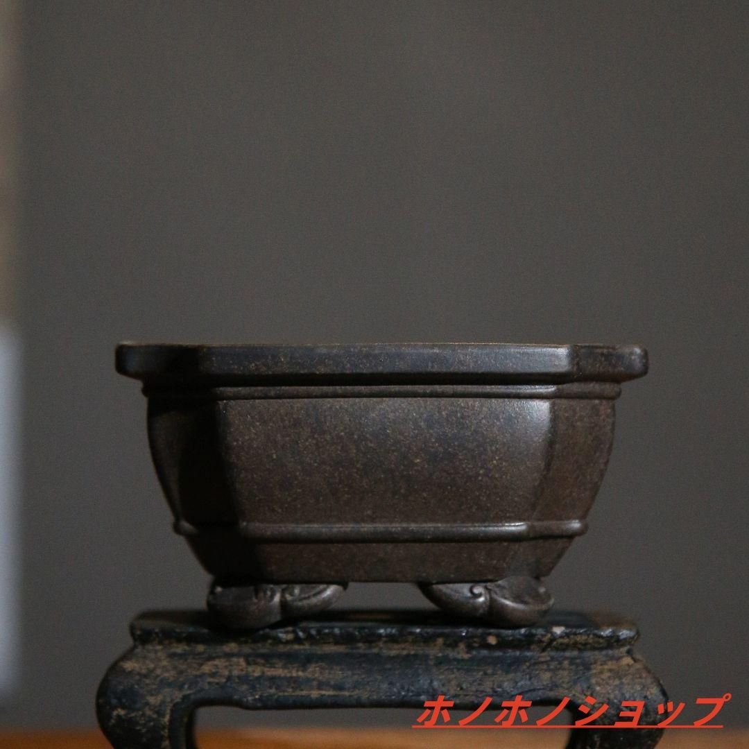 紫砂鉢 雲足大飄口四方鉢 弾子鉢 盆栽鉢 植木鉢 小品