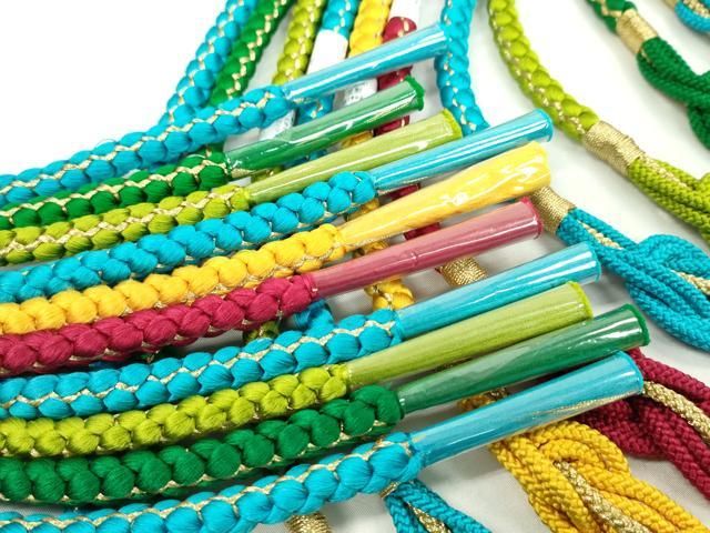 振袖用飾り付き帯締め１０本セット