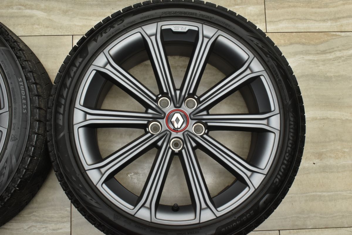 ルノー 18インチ 純正 アルミホイール PCD114.3 8J et49 美品 バリ溝】ルノー メガーヌ RS 純正 18in 8J +48 PCD114.3