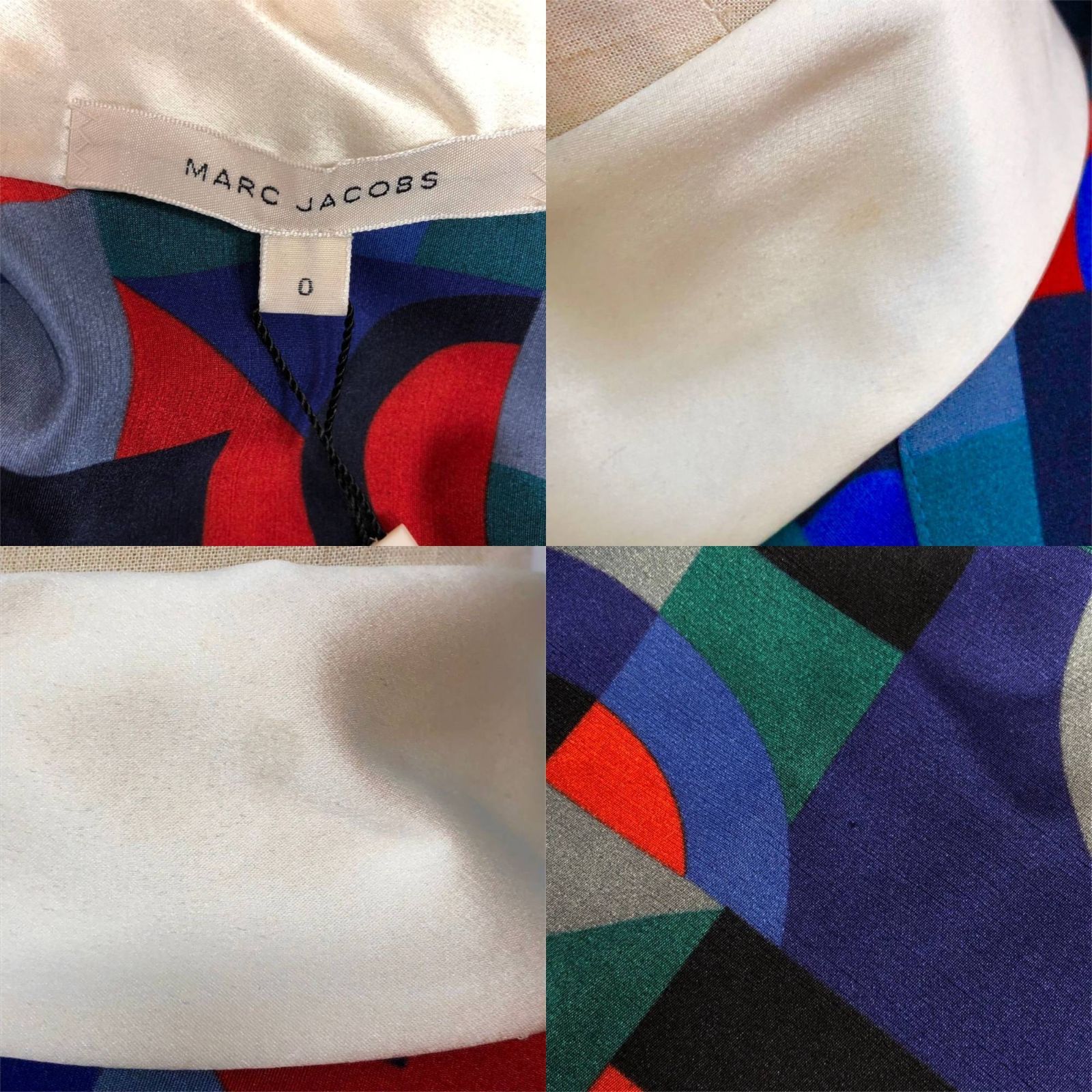 MARC JACOBS マークジェイコブス ブラウス 幾何学模様 比翼仕立て 0 