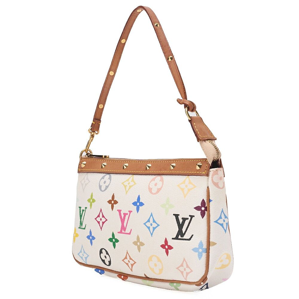 LOUIS VUITTON ルイヴィトン モノグラム マルチ アクセソワール ワンショルダー M 92649 白 ゴールド金具 ショルダーバッグ